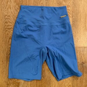 WHITNEY SIMMONS X GYMSHARK BIKER SHORT SMALL BRIGHT BLUE